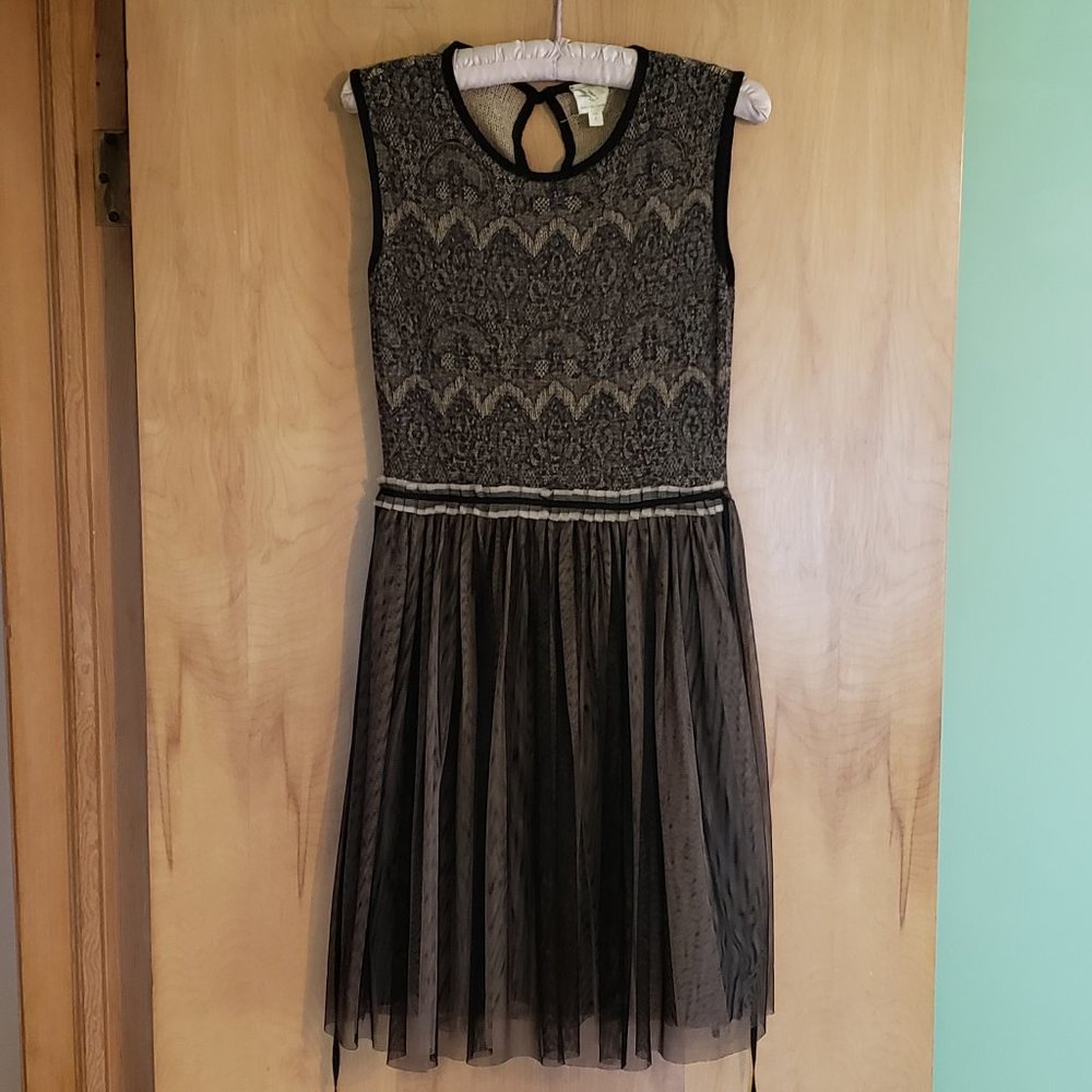 Weston Wear Sleeveless Wool & Tulle Dress Anthropologie